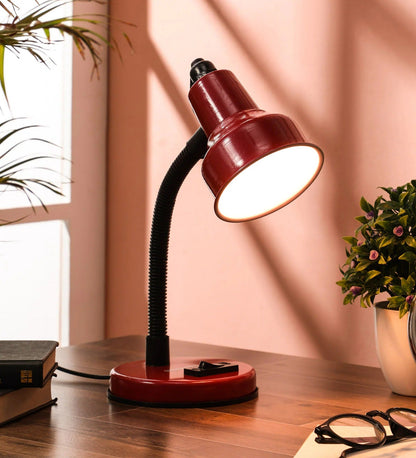 Red Aluminium Adjustable Study Lamp – Modern Desk Lamp for Study, Office & Reading